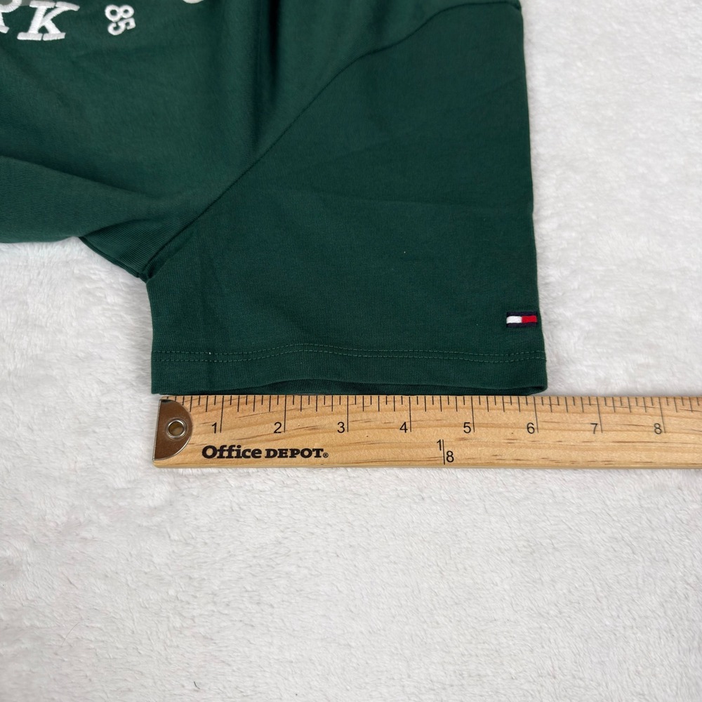 Tommy Hilfiger Mens Green Embroidered Logo T-Shirt New York 1985 Medium New $39 - Picture 8 of 9